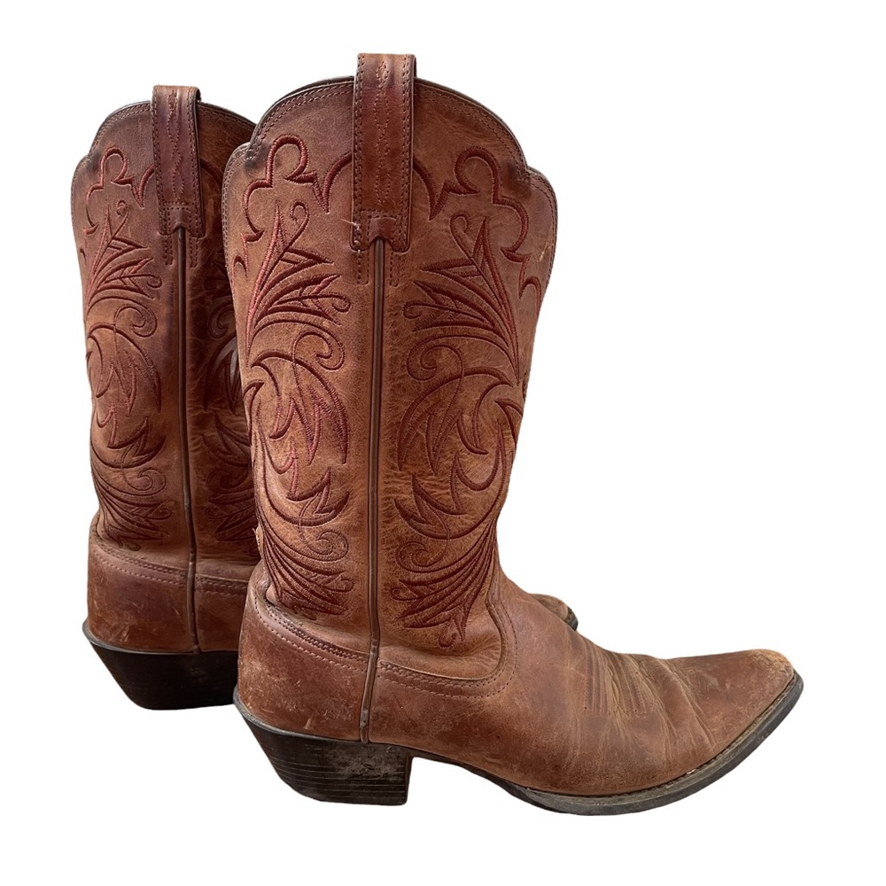 Ariat leather brown cowboy boots size 7 1/2